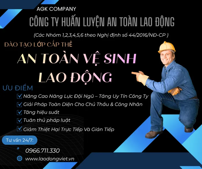 Cấp Thẻ an toàn lao động các nhóm 1/2/3/4/5/6