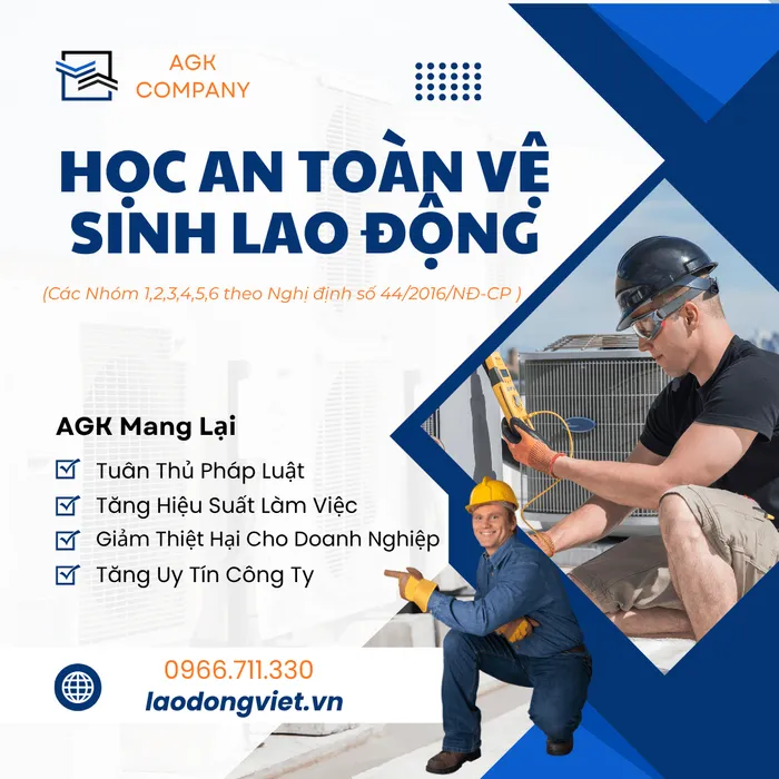 Học an toàn lao động các nhóm 1/2/3/4/5/6