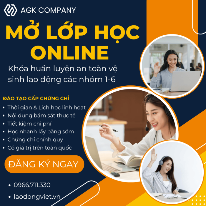 Học Chứng Chỉ An Toàn Lao Động Online – Trực Tuyến