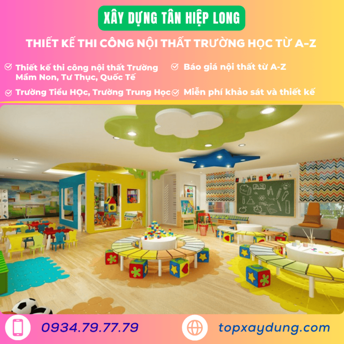 Cung cấp thiết bị nội thất gỗ trường mầm non tại Bà Rịa - Vũng tàu