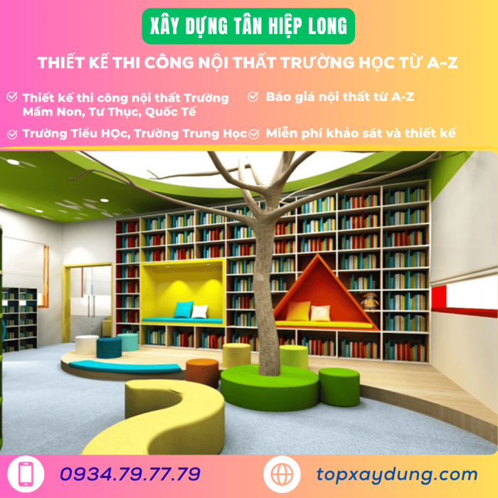 Thiết Kế Thi Công Nội Thất Trường Mầm Non Trọn gói từ A-Z