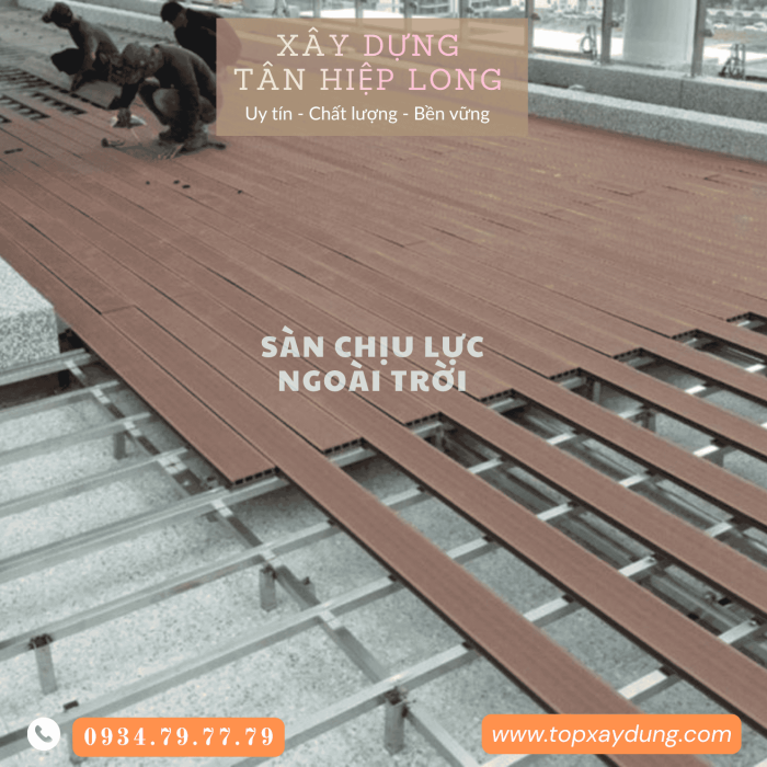 Thi công sàn nhựa PVC chịu lực trong nhà & ngoài trời Hậu Giang