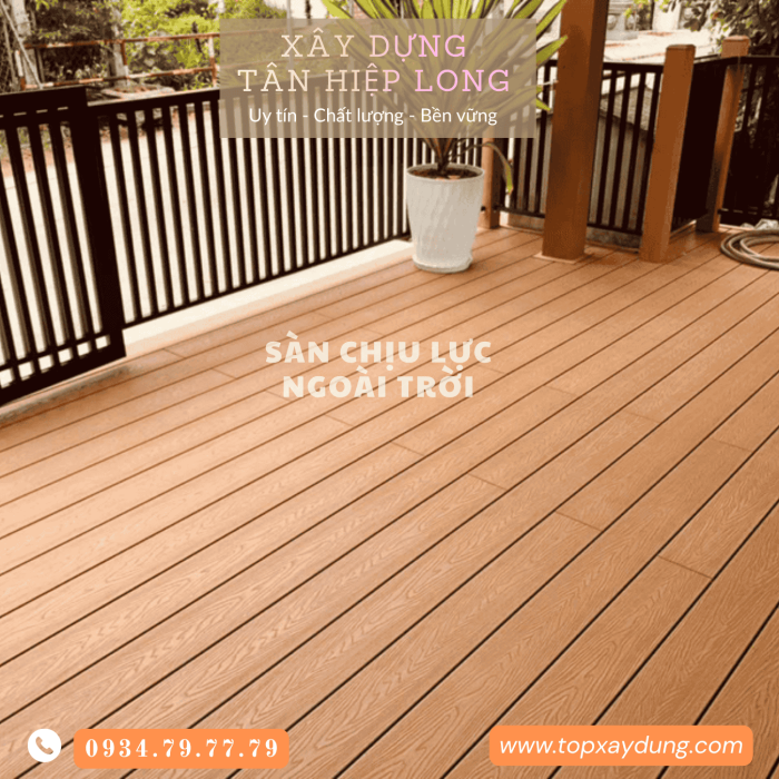 Thi công sàn nhựa PVC chịu lực trong nhà & ngoài trời Ninh Thuận