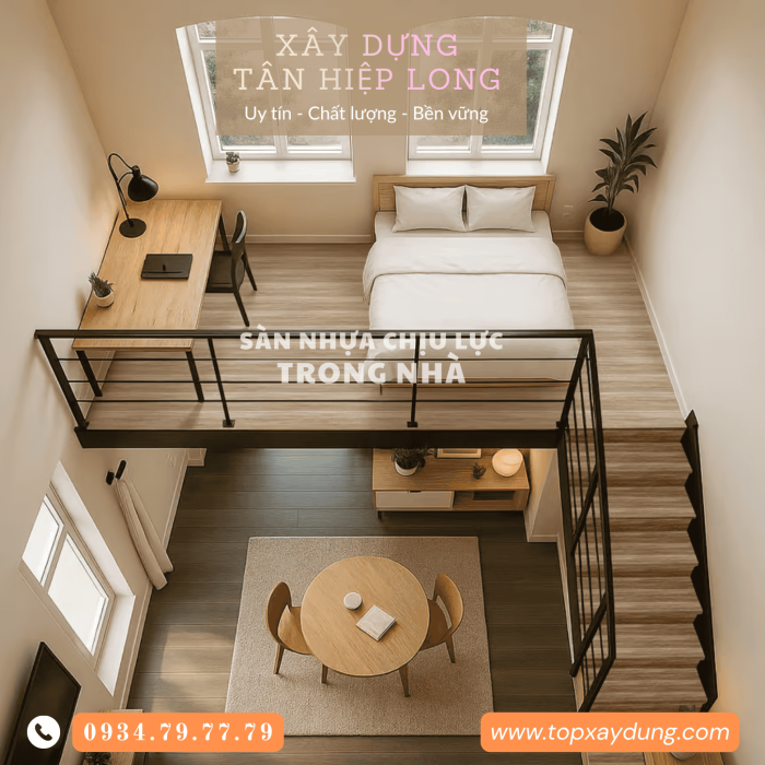 Thi công sàn nhựa PVC chịu lực trong nhà & ngoài trời ở Gia Lai