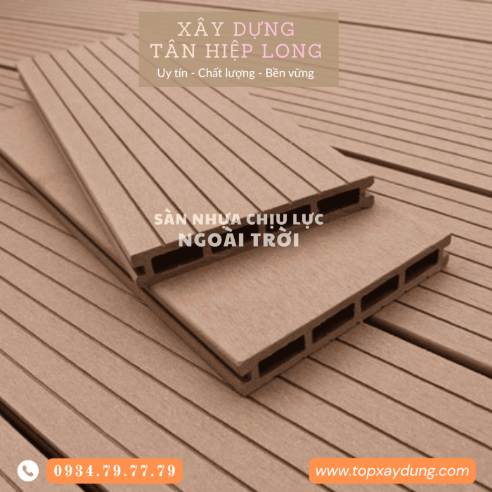 Thi công sàn nhựa PVC chịu lực trong nhà & ngoài trời Tiền Giang