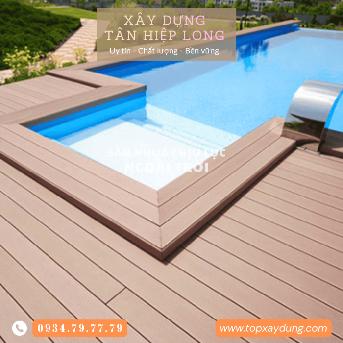 Thi công sàn nhựa PVC chịu lực trong nhà & ngoài trời Sóc Trăng