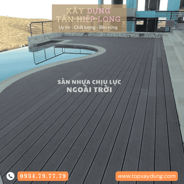 Thi công sàn nhựa PVC chịu lực trong nhà & ngoài trời Khánh Hòa