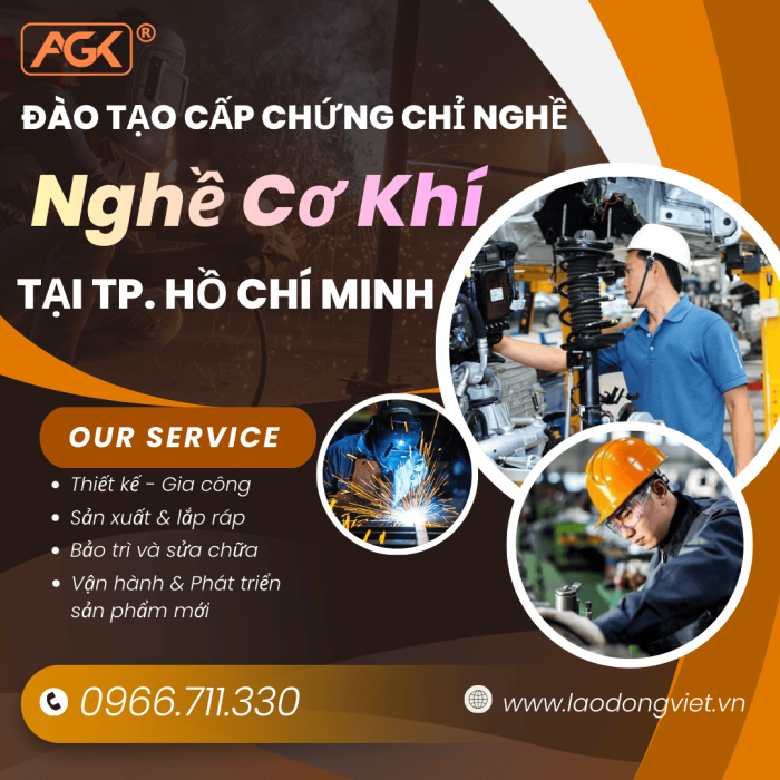 Đào tạo & Cấp chứng chỉ nghề cơ khí tại TpHCM