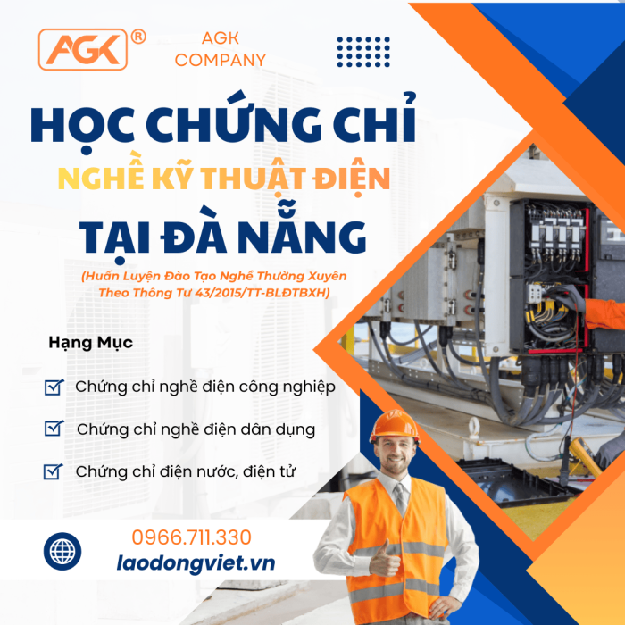 Đào tạo & Cấp Chứng chỉ nghề điện tại Đà Nẵng