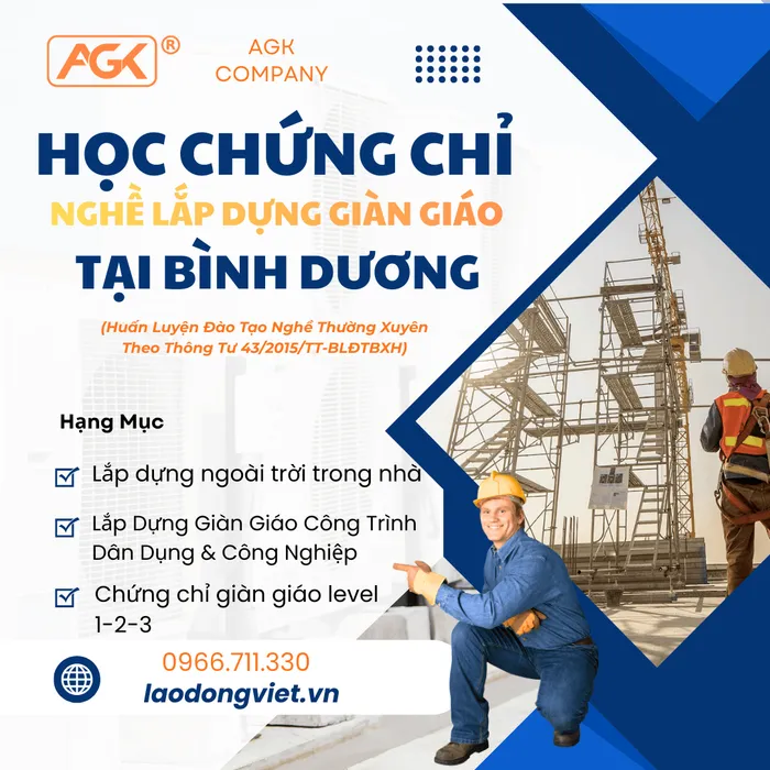 Đào tạo & Cấp Chứng lắp dựng giàn giáo tại Bình Dương