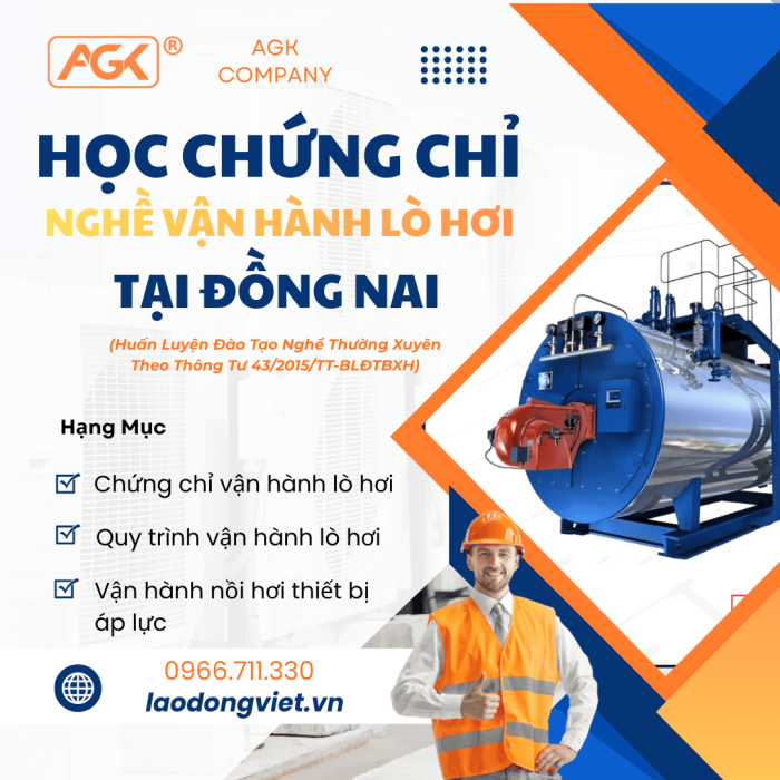 Đào tạo & Cấp Chứng chỉ Lò Hơi ở Đồng Nai (Vận hành áp lực Nồi Hơi) 