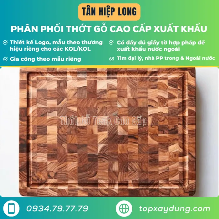 Xưởng Sản Xuất Gia Công Thớt Gỗ Cao Cấp ở Dầu Tiếng