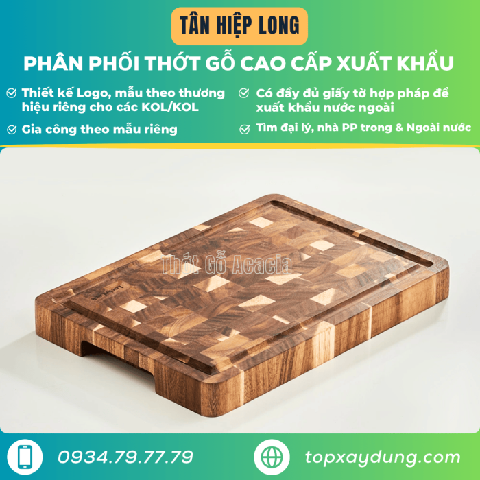 Xưởng Gia Công Thớt Gỗ Cho Đơn Hàng Xuất Khẩu 