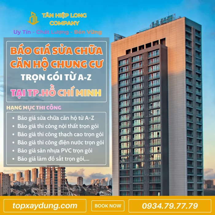 Dịch vụ Sửa Căn Hộ Chung Cư Tại TPHCM Trọn Gói