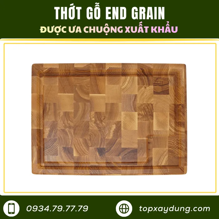 Gia Công Thớt Gỗ End Grain đạt chuẩn xuất khẩu Giá Xưởng