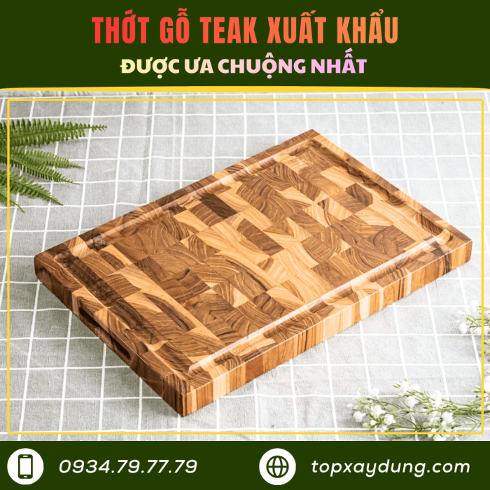Gia Công Thớt Gỗ Teak đạt chuẩn xuất khẩu Giá Xưởng