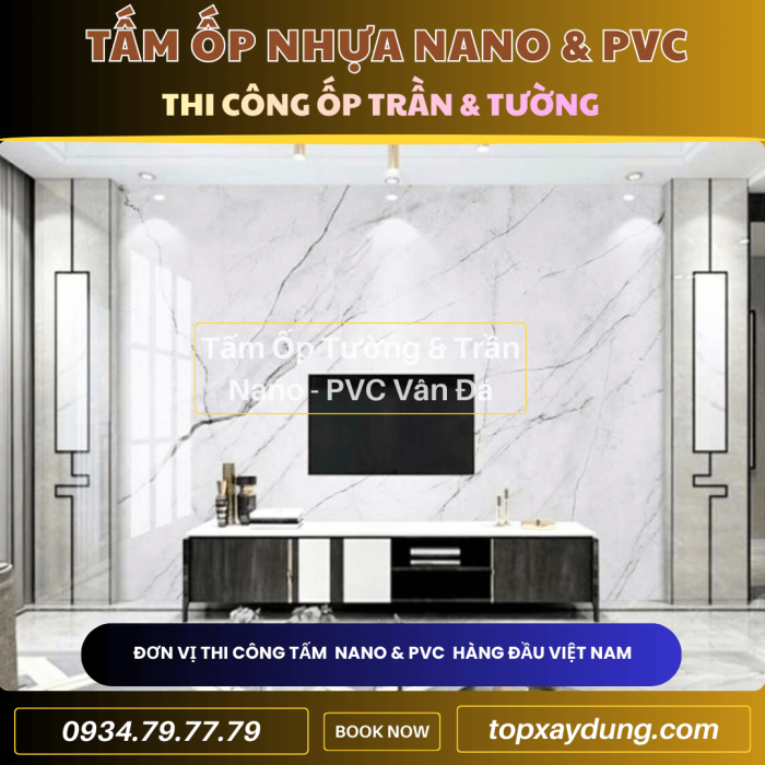 Decor & Thi công ốp Trần, Tường Tấm Nhựa PVC NANO Quận 1