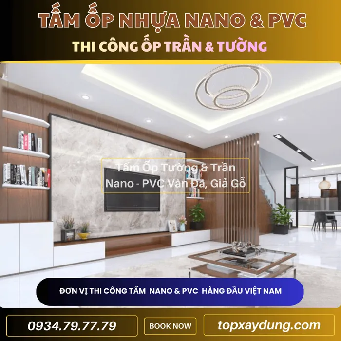 Decor & Thi công ốp Trần, Tường Tấm Nhựa PVC NANO Quận 2