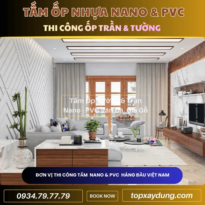 Decor & Thi công ốp Trần, Tường Tấm Nhựa PVC NANO Quận 5