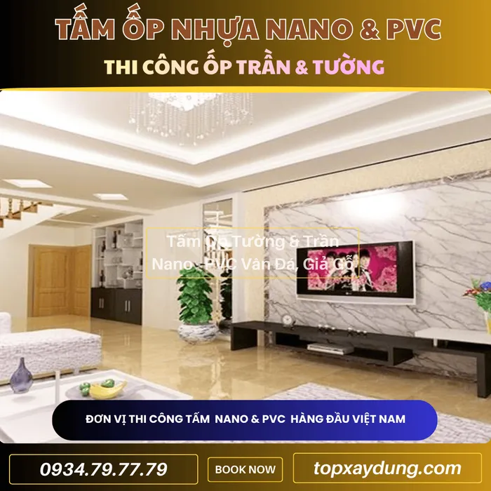 Decor & Thi công ốp Trần, Tường Tấm Nhựa PVC NANO Quận 7