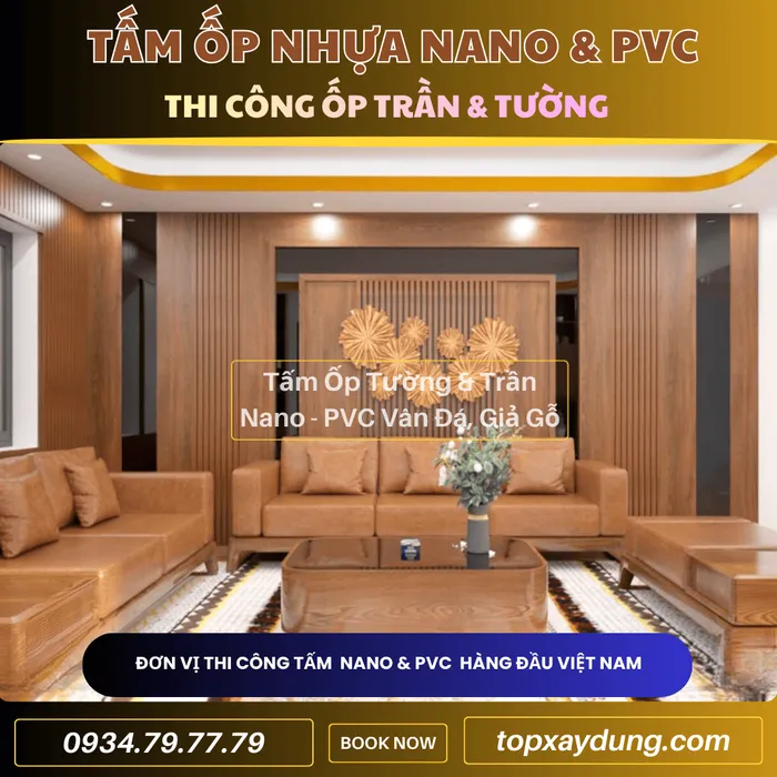 Decor & Thi công ốp Trần, Tường Tấm Nhựa PVC NANO Quận 11