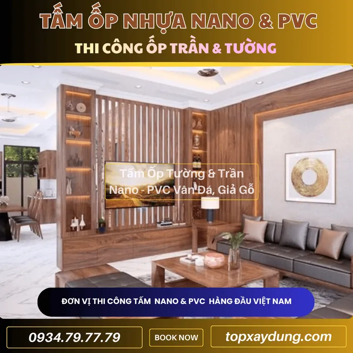 Decor & Thi công ốp Trần, Tường Tấm Nhựa PVC NANO Quận 12
