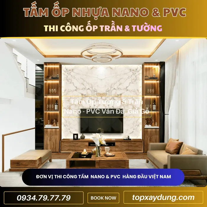 Decor & Thi công ốp Trần, Tường Tấm Nhựa PVC NANO Thủ Đức