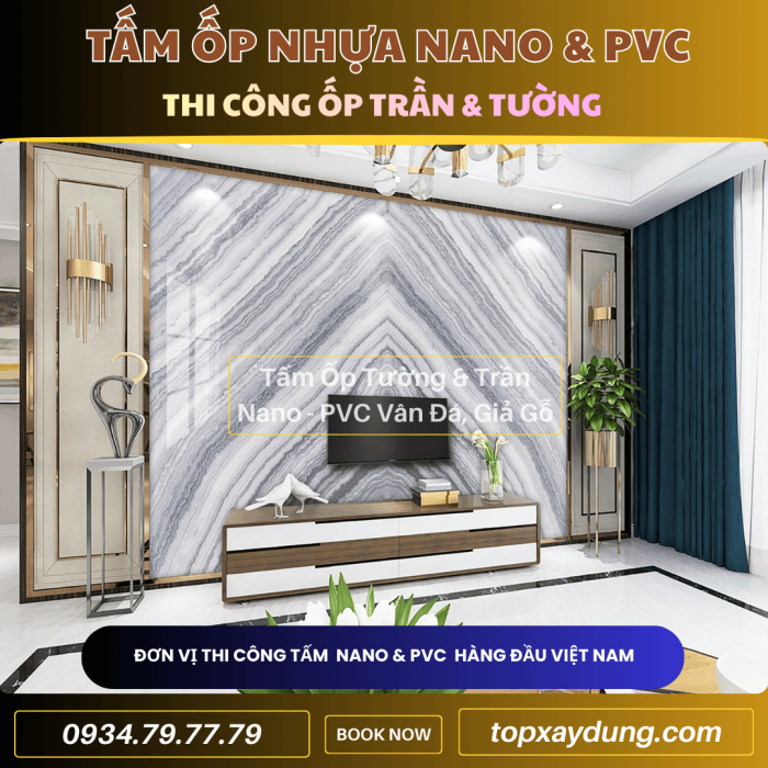 Decor & Thi công ốp Trần, Tường Tấm Nhựa PVC NANO Bình Thạnh