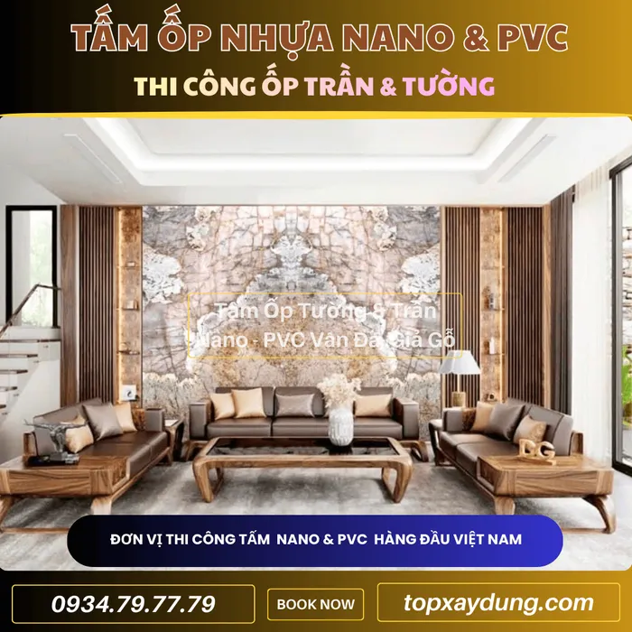 Decor & Thi công ốp Trần, Tường Tấm Nhựa PVC NANO Tân Bình