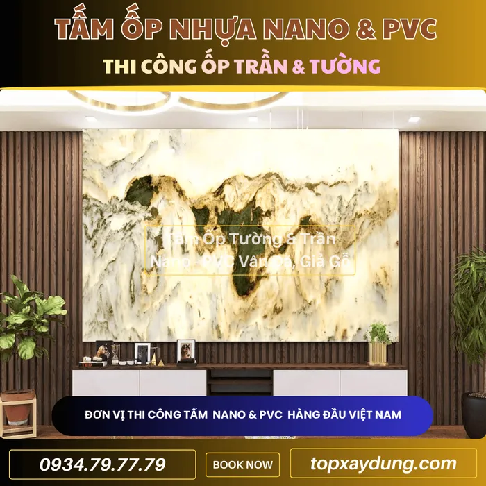 Decor & Thi công ốp Trần, Tường Tấm Nhựa PVC NANO Bình Tân