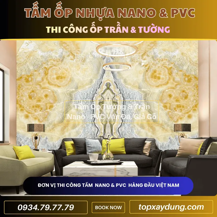 Decor & Thi công ốp Trần, Tường Tấm Nhựa PVC NANO Bình Chánh