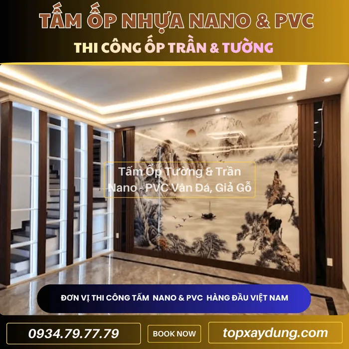 Decor & Thi công ốp Trần, Tường Tấm Nhựa PVC NANO Củ Chi