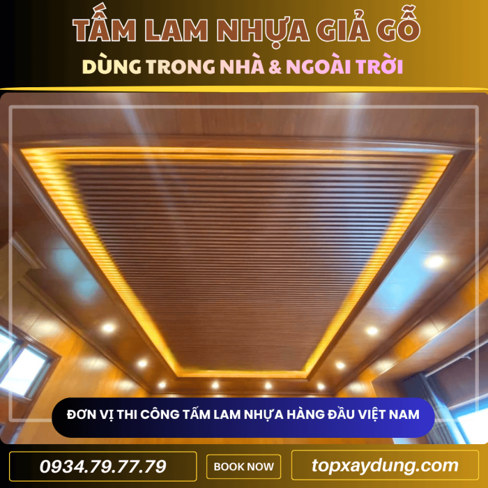 Thiết kế thi công Tấm Ốp Nhựa Lam Sóng Giả Gỗ ở Bình Chánh