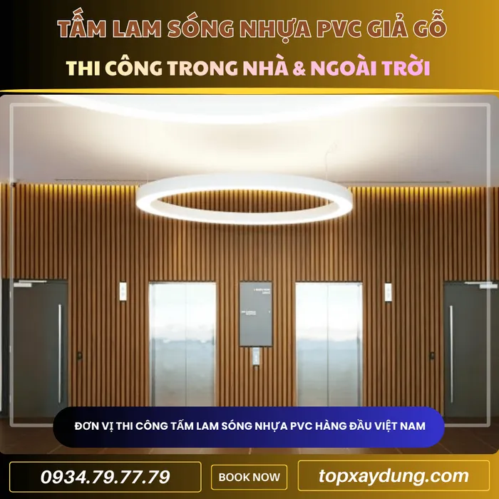 Thiết kế thi công Tấm Ốp Nhựa Lam Sóng Giả Gỗ ở Thủ Dầu Một