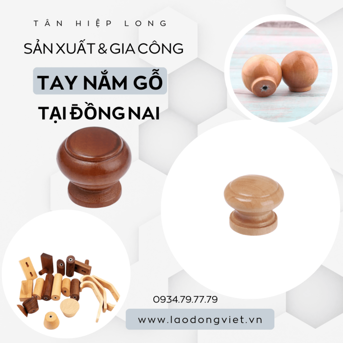 Xưởng Gia Công Sản Xuất & Tiện Tay Nắm Gỗ tại Đồng Nai