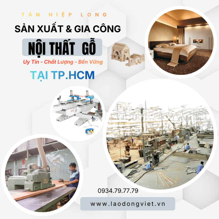 Nhà Máy Sản Xuất Gia công & Thi Công Nội Thất Gỗ tại TpHCM