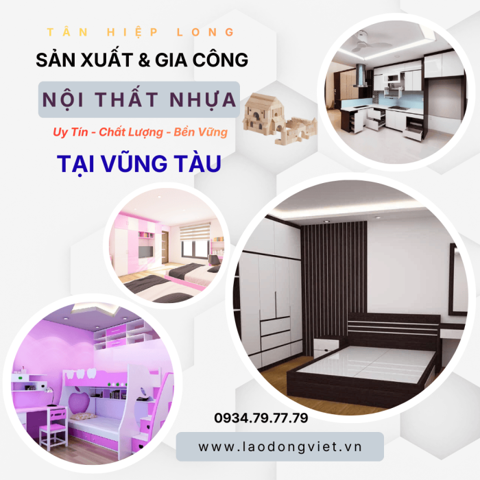 Thiết Kế Thi Công “Nội Thất Nhựa” Trọn Gói tại Bà Rịa Vũng Tàu 