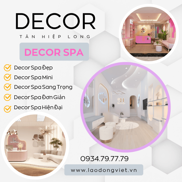 Decor Thiết Kế Thi Công Nội Thất Spa Sang Trọng Hiện Đại