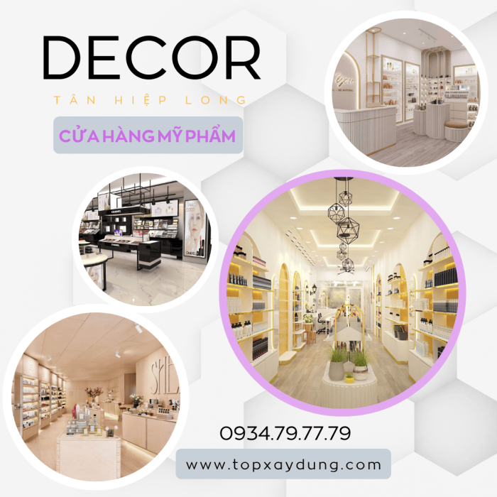 Decor Thiết Kế Thi Công Nội Thất Cửa Hàng Bán Mỹ Phẩm Sang Trọng