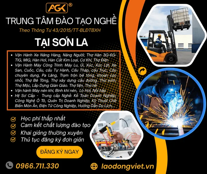 Trường Đào Tạo & Cấp Chứng Chỉ Nghề tại Sơn La