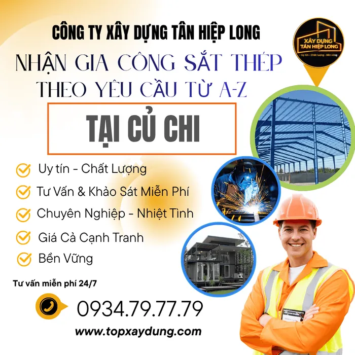 Thi Công Sắt Thép Trọn Gói Tại Củ Chi Uy Tín Giá Rẻ
