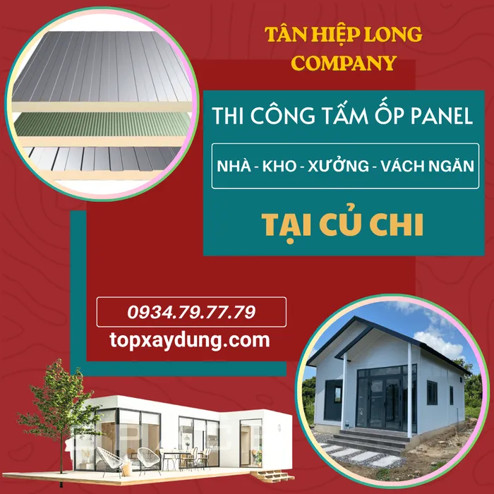 Thi Công Tấm Ốp Panel ở Củ Chi (Làm Vách Ngăn, Nhà, kho Xưởng)