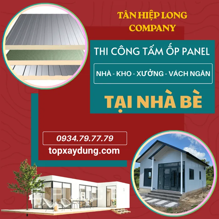Thi Công Tấm Ốp Panel ở Nhà Bè (Làm Vách Ngăn, Nhà, kho Xưởng)