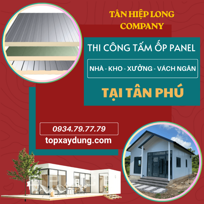 Thi Công Tấm Ốp Panel ở Tân Phú (Làm Vách Ngăn, Nhà, kho Xưởng)