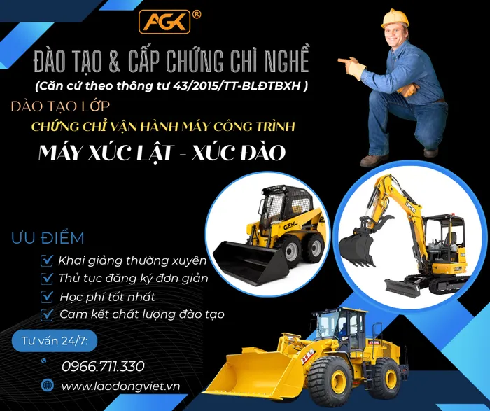 Học Lái Máy Xúc Lật - Xúc Đào - Đào Tạo & Cấp Chứng Chỉ Nghề Vận Hành Máy Xúc