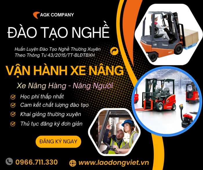 Đào Tạo & Cấp Chứng Chỉ Nghề Lái Xe Nâng – Xe Nâng Hàng - Xe Nâng Người