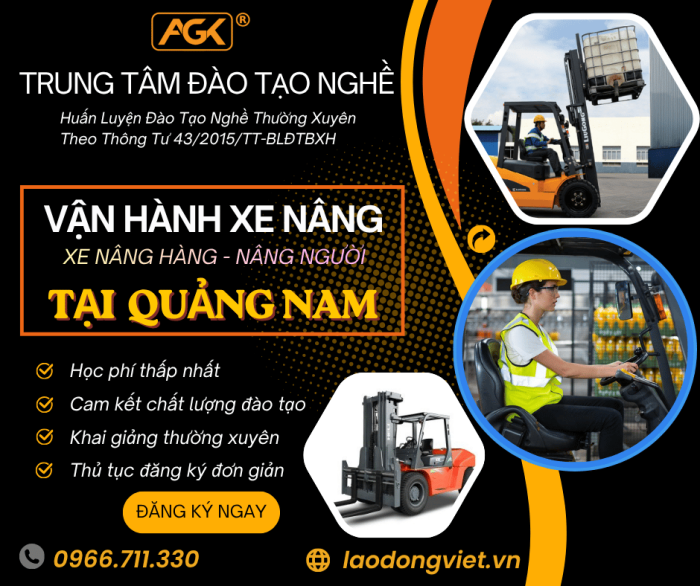 Học Lái Xe Nâng Tại Quảng Nam – Đào Tạo Cấp Chứng Chỉ Nghề Vận Hành Xe Nâng