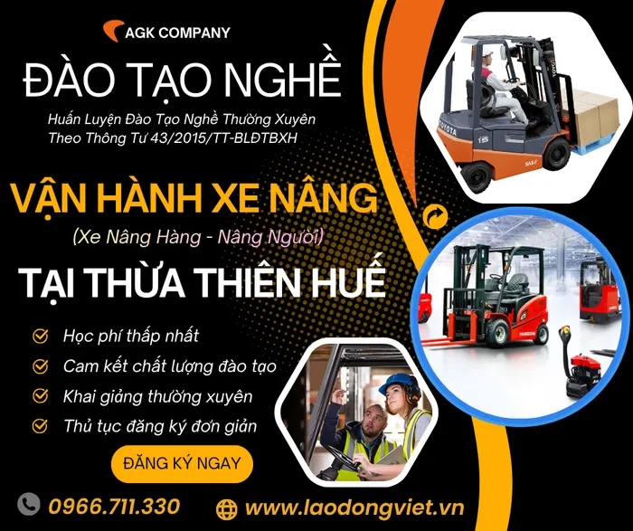 Học Lái Xe Nâng Tại Huế – Đào Tạo Cấp Chứng Chỉ Nghề Vận Hành Xe Nâng