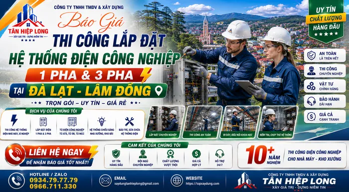 Báo Giá Lắp Đặt Điện Công Nghiệp cho Xưởng Nhà Máy tại Đà Lạt