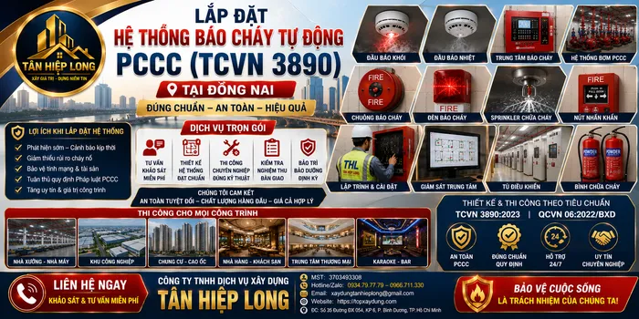 Lắp Đặt Hệ Thống Báo Cháy Tự Động PCCC (TCVN 3890) tại Đồng Nai